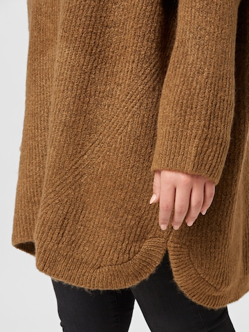 Dorothy Perkins Curve Širok pulover | rjava barva