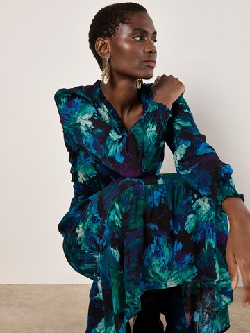 Apricot Abstract Floral Midaxi Dress ' ' in Grün: Vorderseite