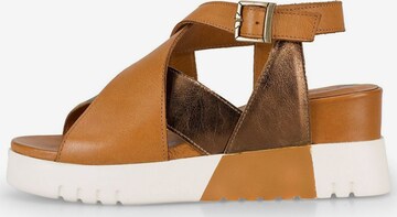 FELMINI Strap Sandals in Brown
