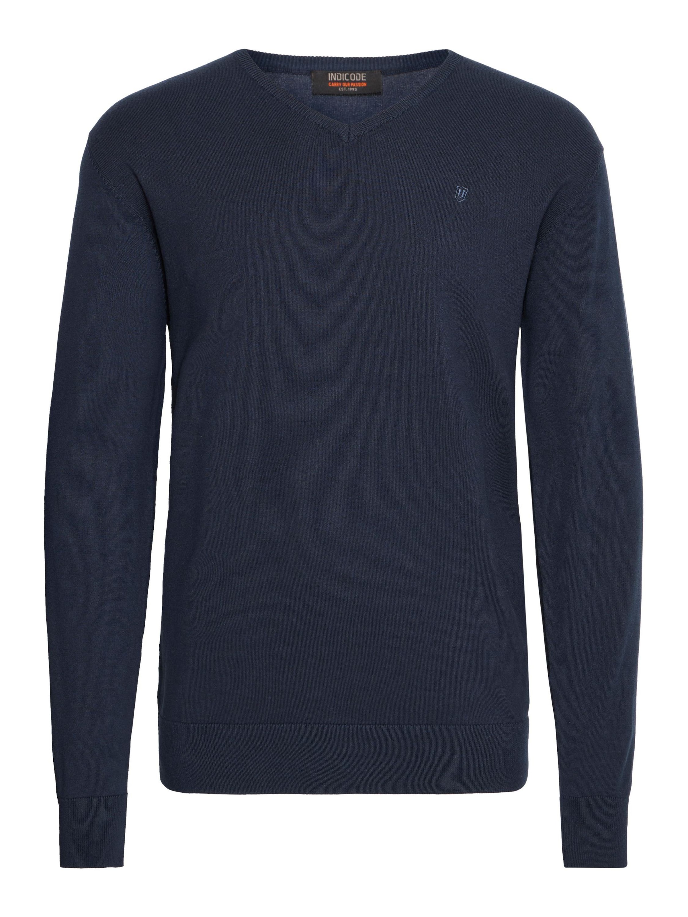 Pull-over INDICODE JEANS en bleu : devant