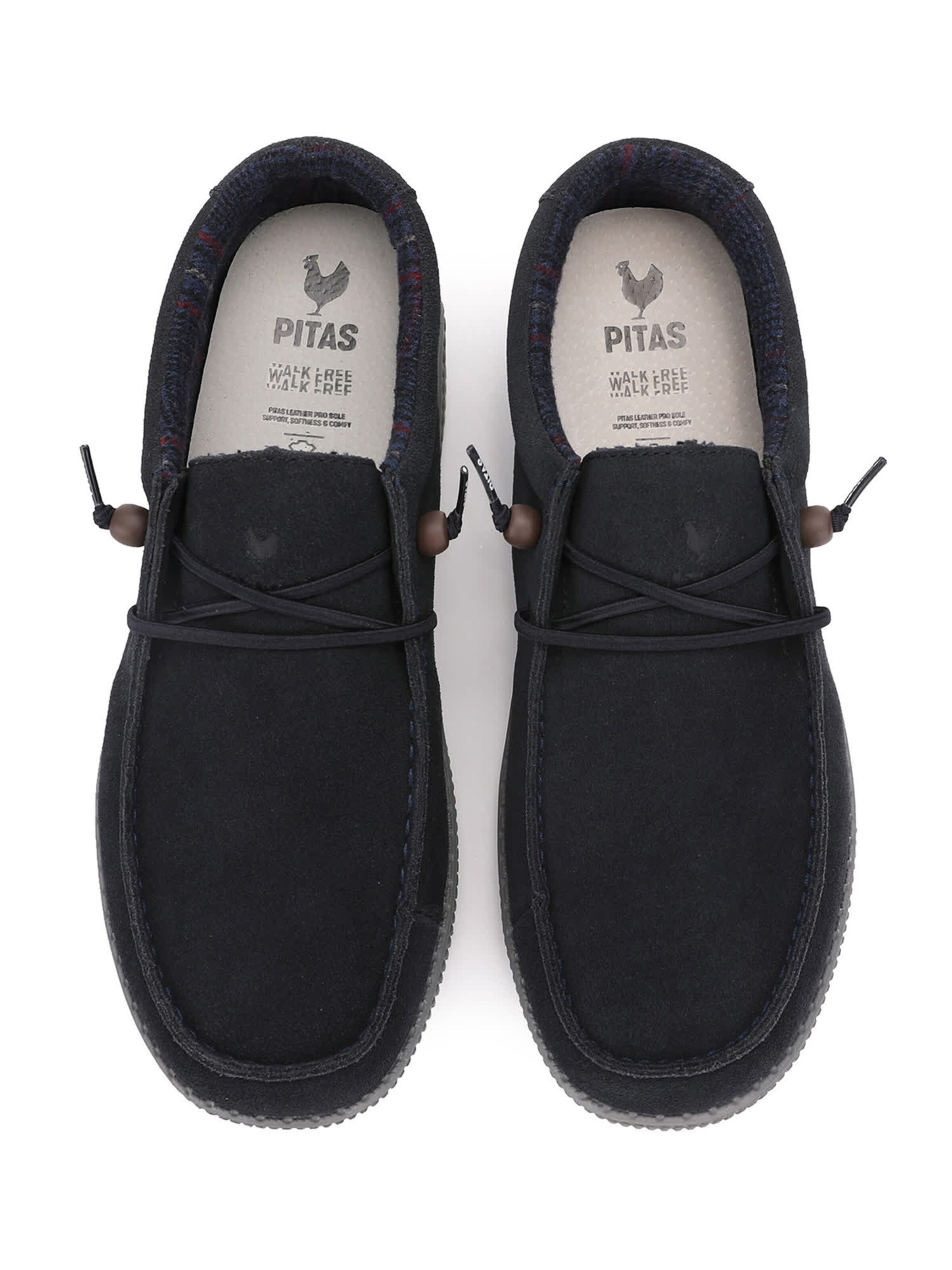 Walk In Pitas Mokasíny 'Wallabi' – modrá: vrchní strana