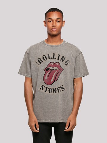 F4NT4STIC Shirt 'The Rolling Stones Tour '78' in Grijs: voorkant