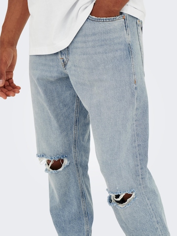 Only & Sons Loosefit Jeans 'Edge' i blå