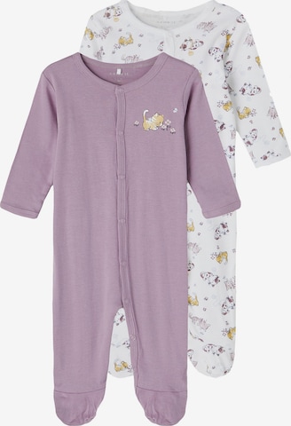 NAME IT Pajamas in Purple: front