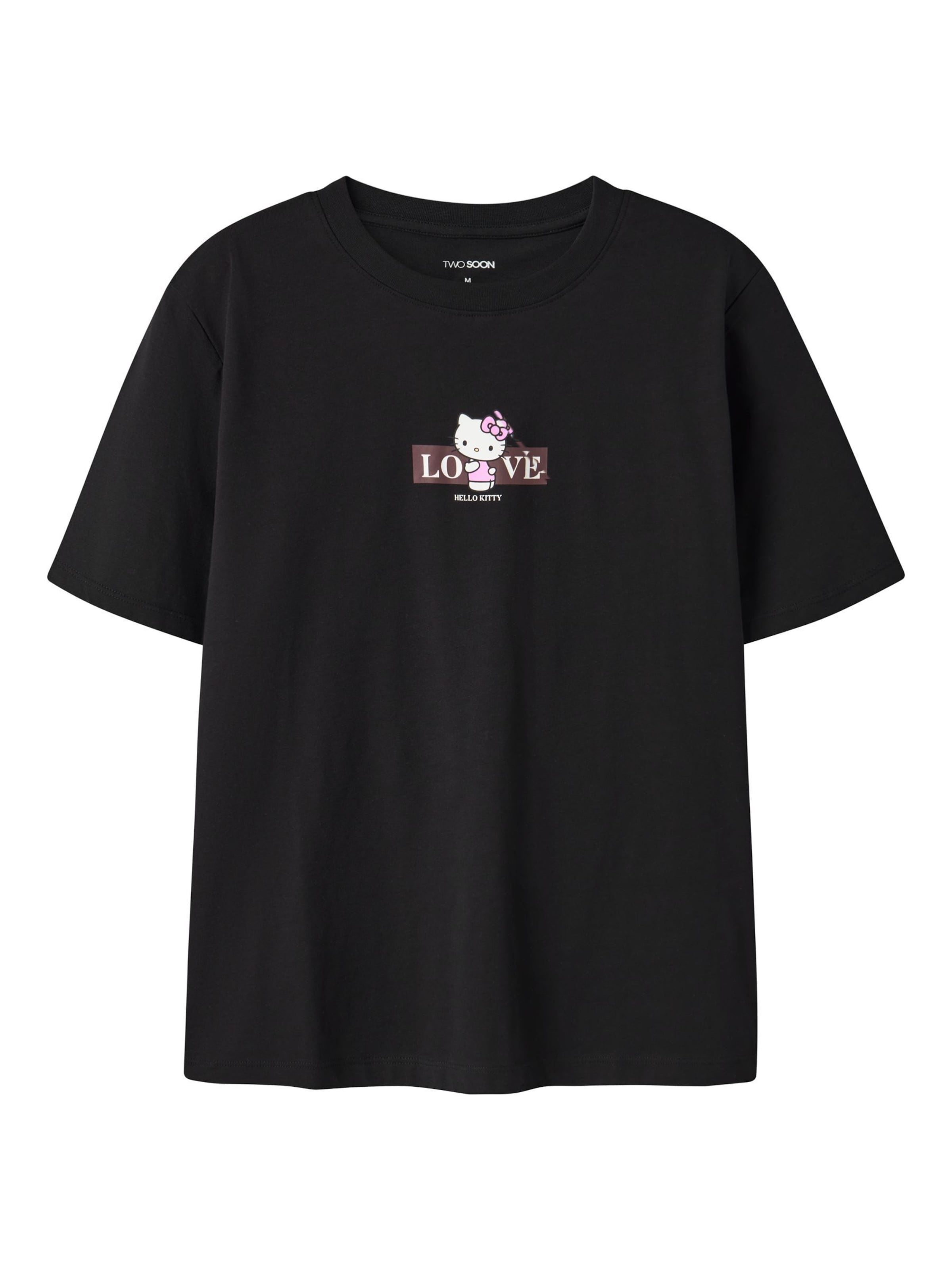 T-Shirt 'Hello Kitty' TWO SOON en noir : devant