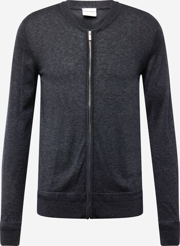 Bruun & Stengade Knit Cardigan 'Elias' in Grey: front