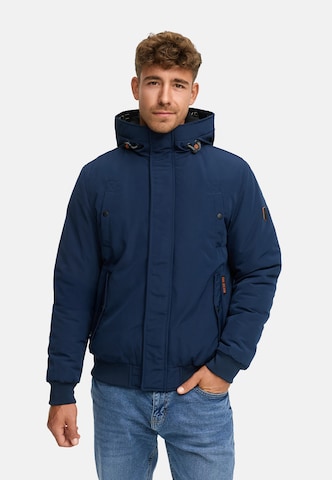 INDICODE JEANS Winterjas ' Albanos ' in Blauw: voorkant