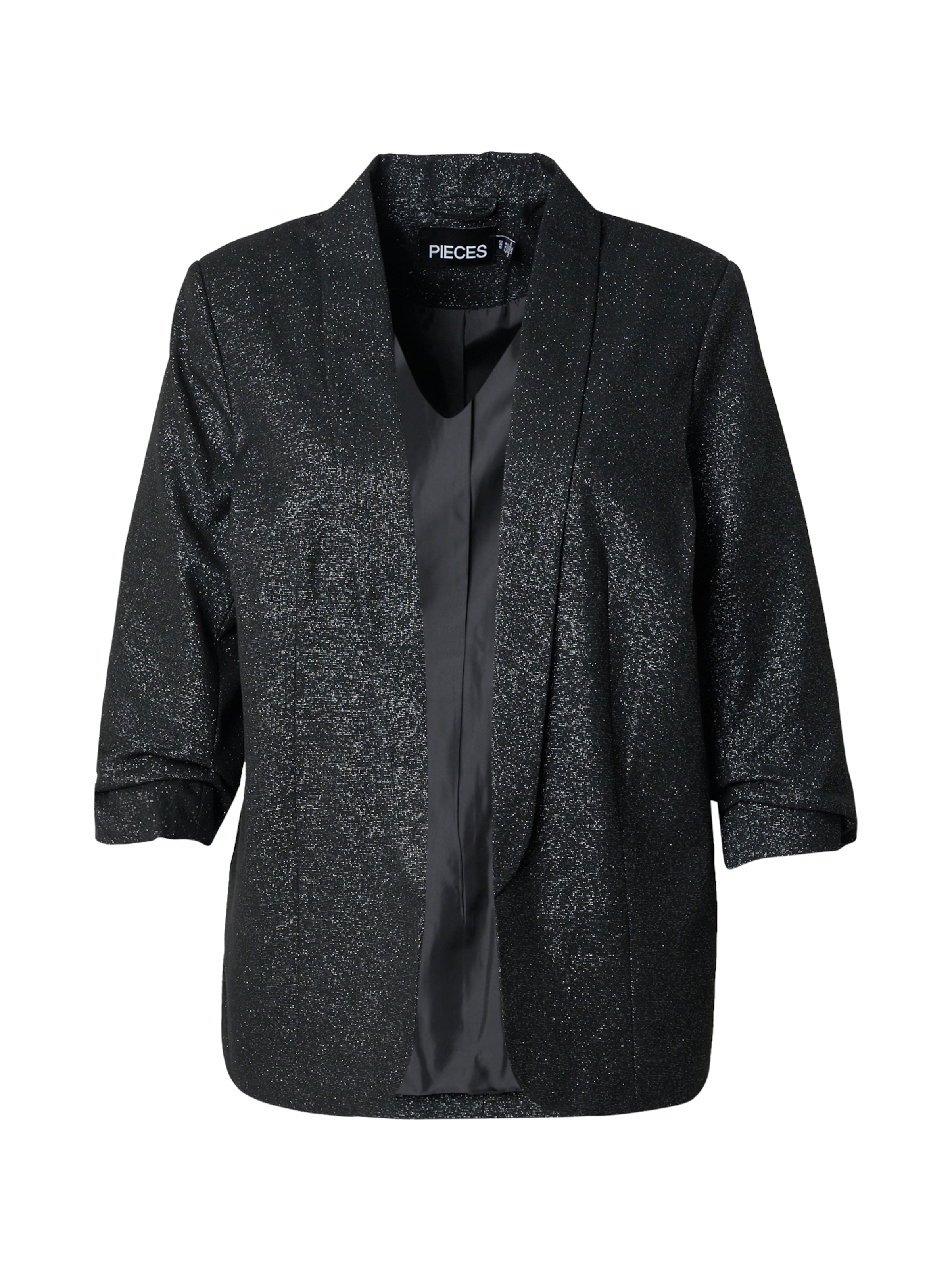 PIECES Curve Blazer &#x27;PCBOSELLA&#x27; in Black: front