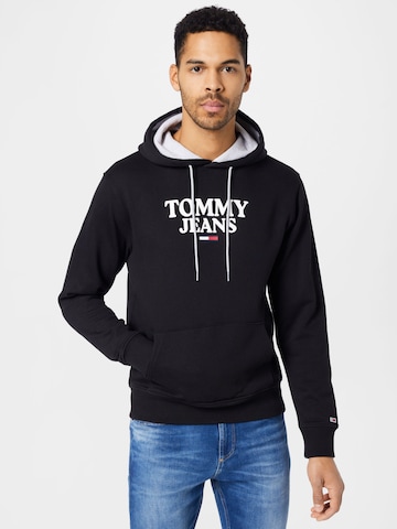 Tommy Jeans Sweatshirt in Black: front