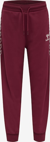 Hummel Tapered Workout Pants in Purple: front
