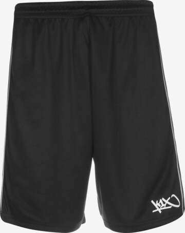 K1X Loosefit Sportbroek 'Varsity' in Zwart: voorkant