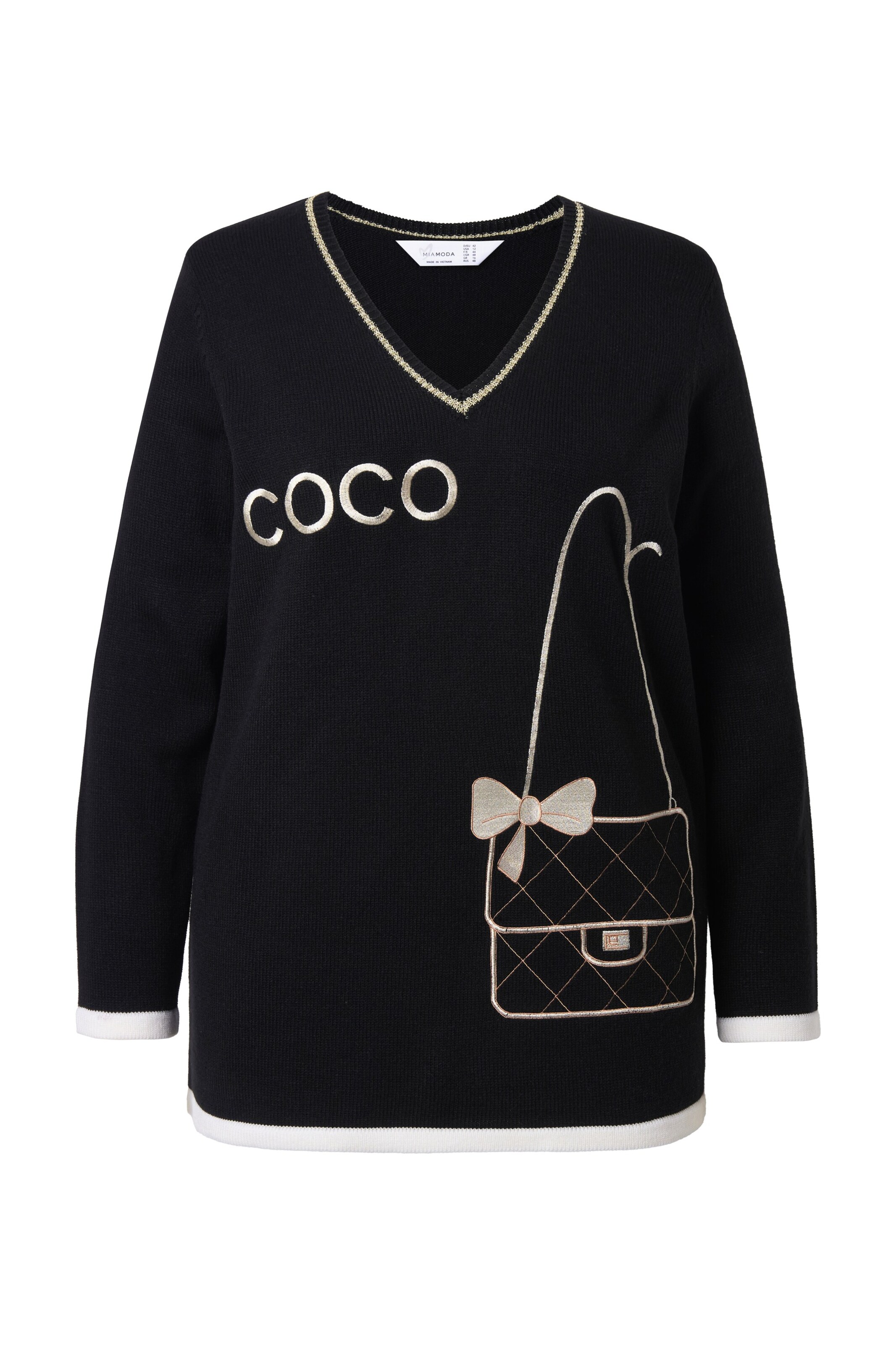 MIAMODA Pullover in Schwarz: Vorderseite