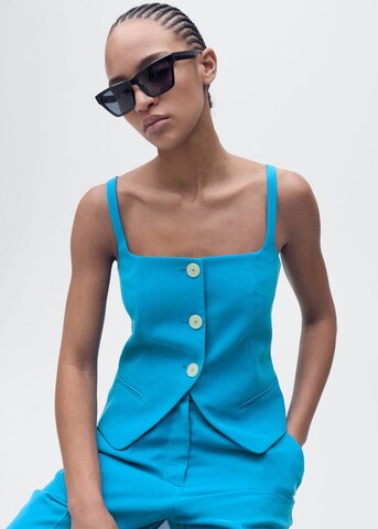 MANGO Vest 'Tempo' in Blue: front