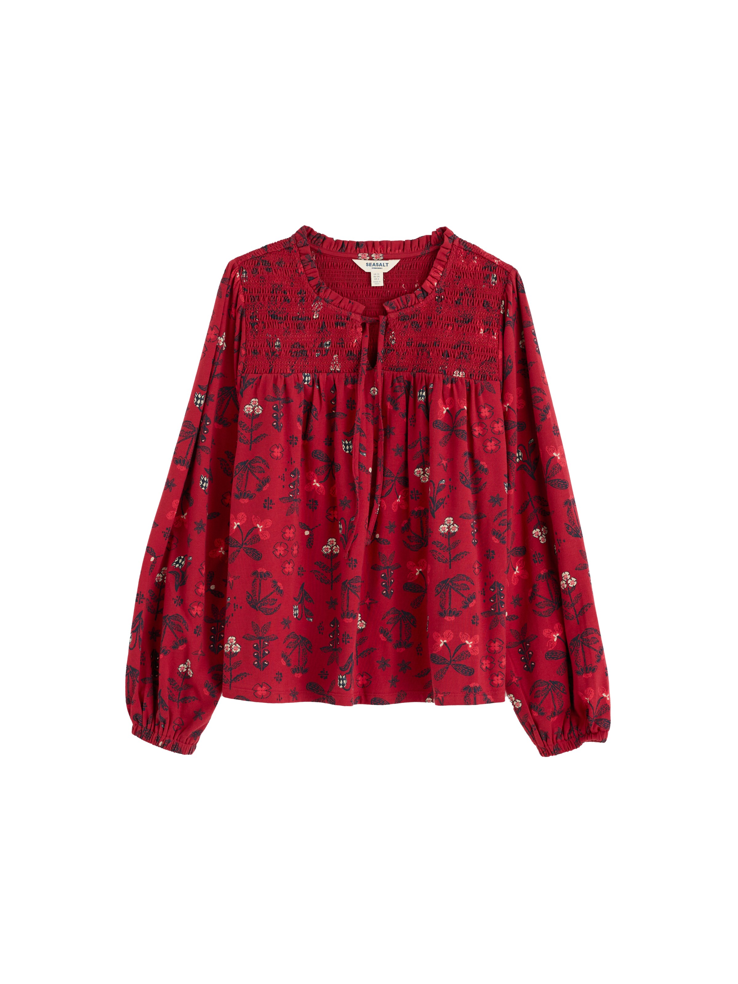Camicia da donna 'Robins Perch' di Seasalt Cornwall in rosso: frontale