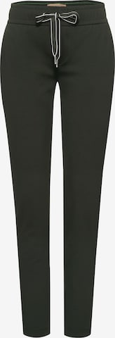 Slimfit Pantaloni de la STREET ONE pe verde: față