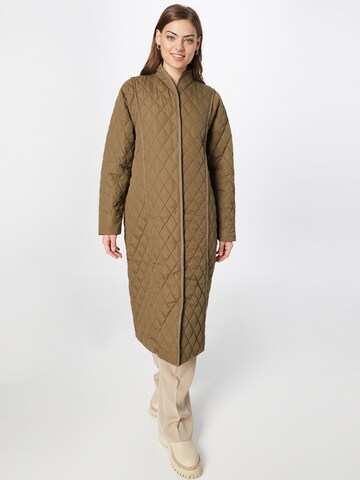 BRUUNS BAZAAR Between-Seasons Coat 'Azami Dezza' in Green: front