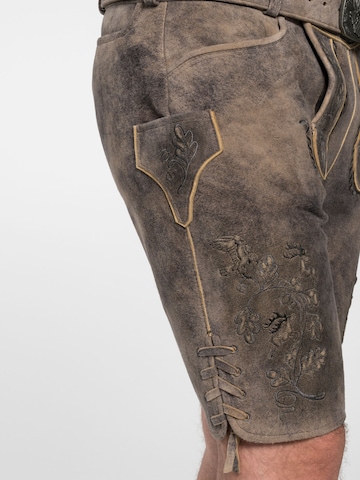 SPIETH & WENSKY Regular Broek 'Lederhose Fürstenzell' in Bruin