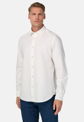 Coupe regular Chemise 'B Sustainable' Boggi Milano en blanc : devant