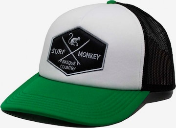 Surf Monkey Athletic Cap in Green: front