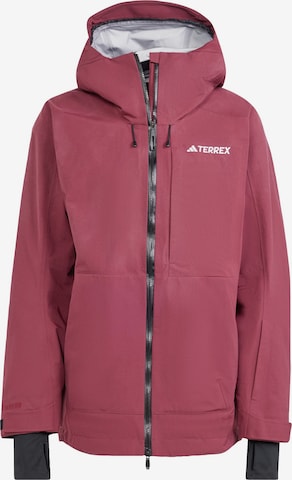 ADIDAS TERREX Athletic Jacket 'Techrock' in Red: front