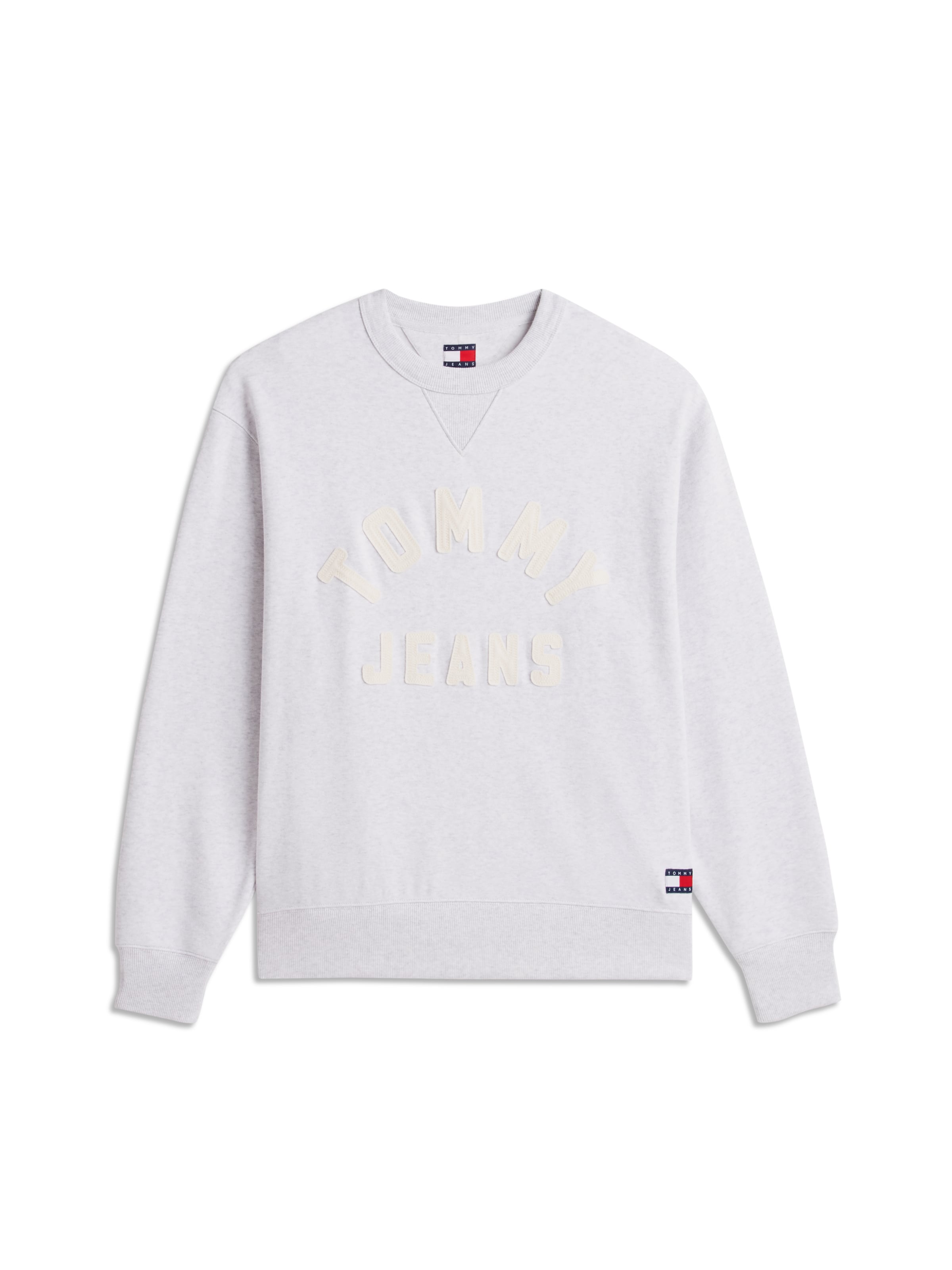 Tommy Jeans Sweatshirt 'NEW CLASSIC' in Grijs: voorkant