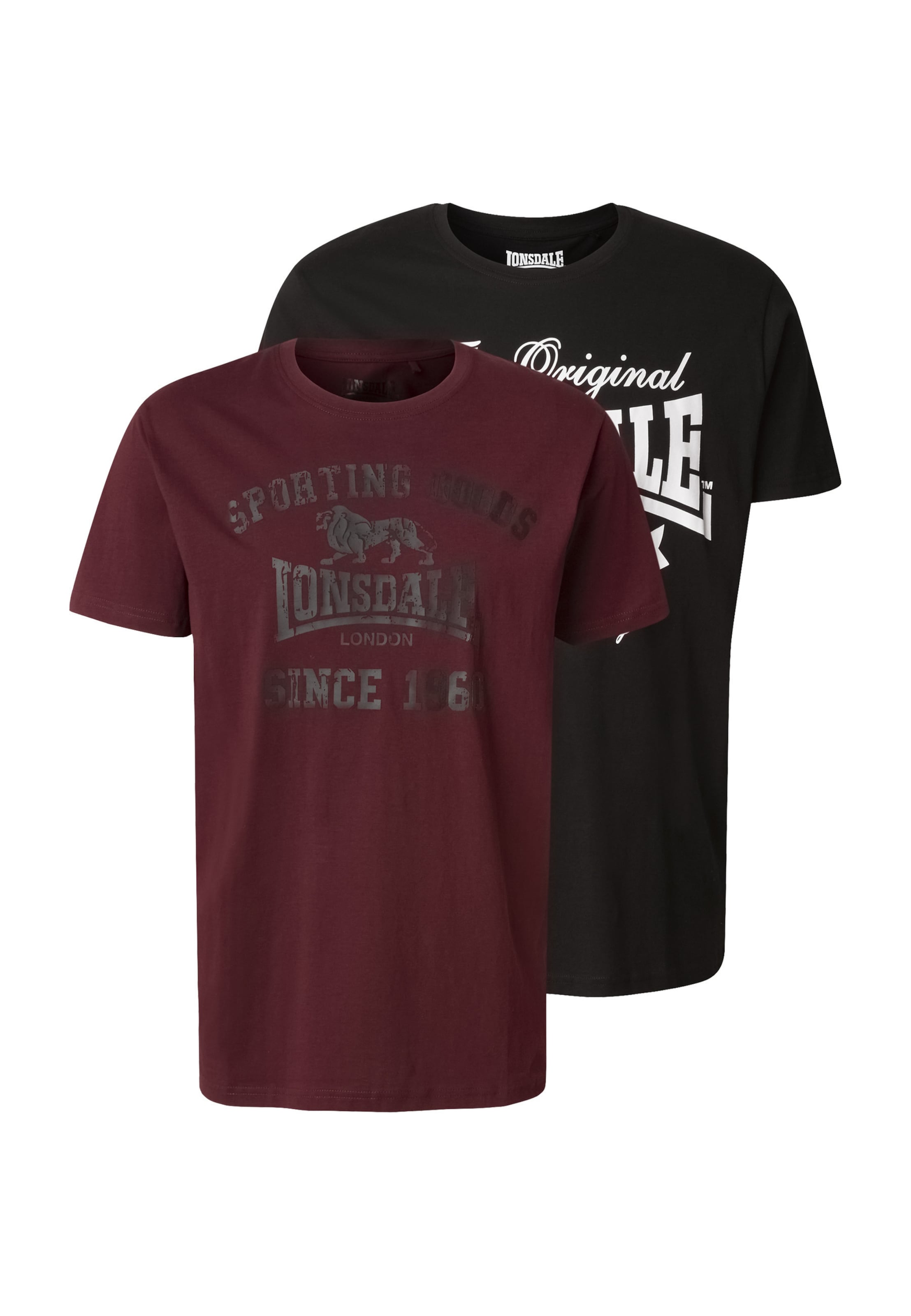 LONSDALE Tričko 'Torbay' - Červená: predná strana