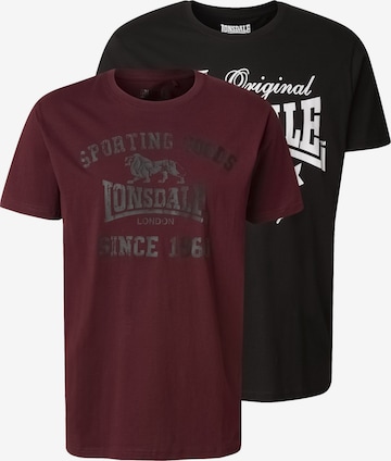 LONSDALE Tričko 'Torbay' - Červená: predná strana