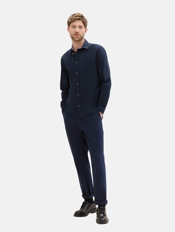 Coupe regular Chemise TOM TAILOR en bleu