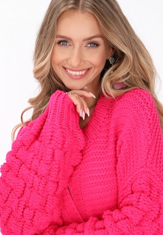 Cardigan 'Boho' IZIA en rose