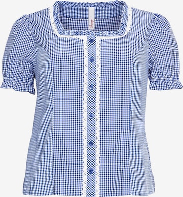 SHEEGO Traditional Blouse in Blue: front