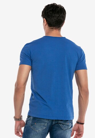CIPO & BAXX Rundhals-Shirt in Blau