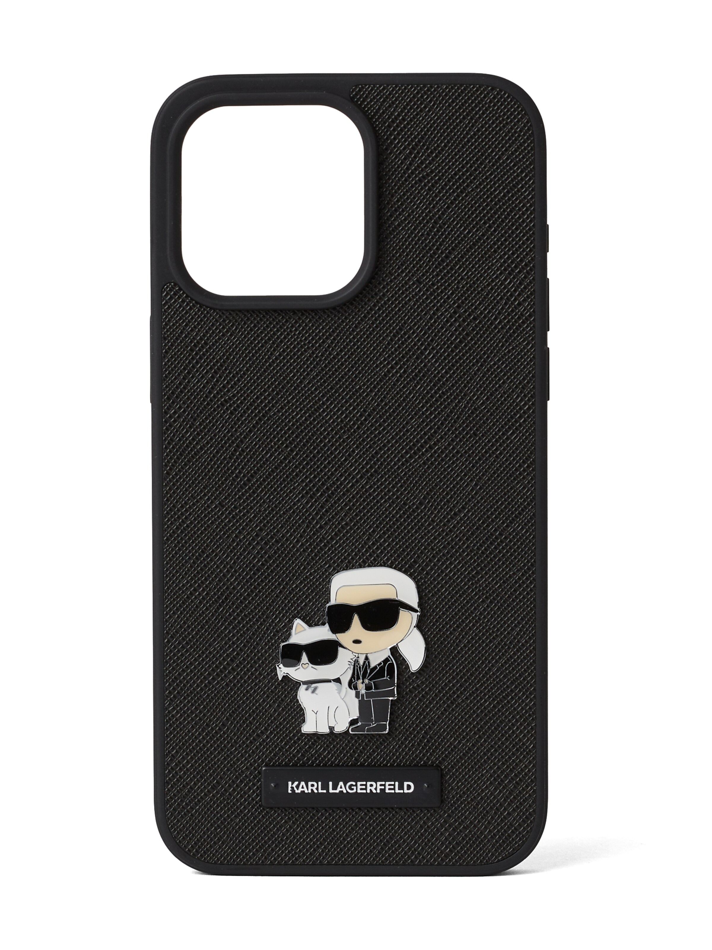 Karl Lagerfeld Etui na smartfona 'iPhone 16 Pro Max' w kolorze czarny: przód
