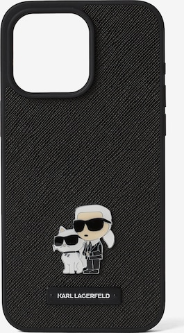 juoda Karl Lagerfeld Išmaniojo telefono dėklas 'iPhone 16 Pro Max': priekis