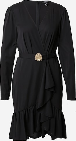 Lauren Ralph Lauren Koktejlové šaty 'DERRAIN' – černá: přední strana