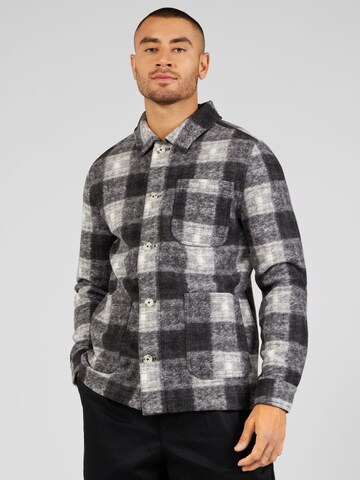 Lindbergh Regular Fit Hemd in Schwarz: Vorderseite