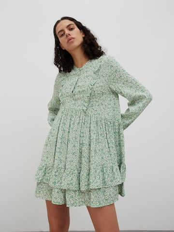 Robe-chemise 'Bijou' EDITED en vert : devant