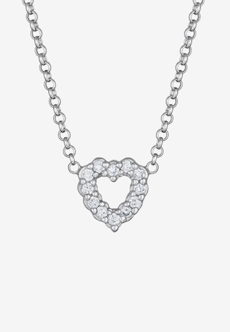 Elli DIAMONDS Ketting 'Herz' in Zilver