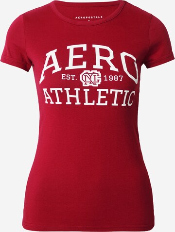 T-shirt AÉROPOSTALE en rouge : devant