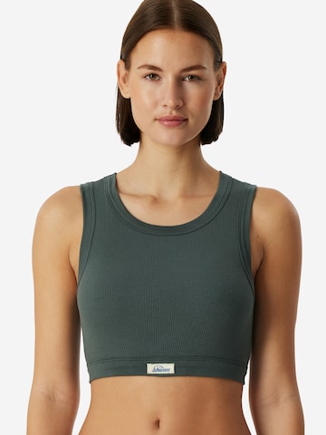SCHIESSER Bustier BH 'Revival Paula' in Grün: Vorderseite