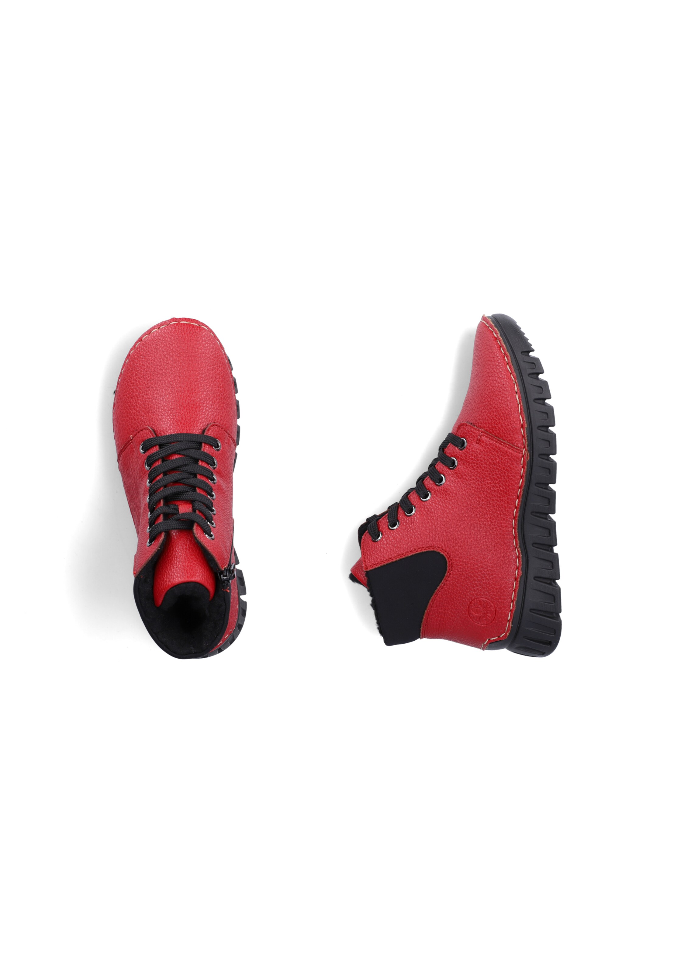 Bottes à lacets Rieker en rouge