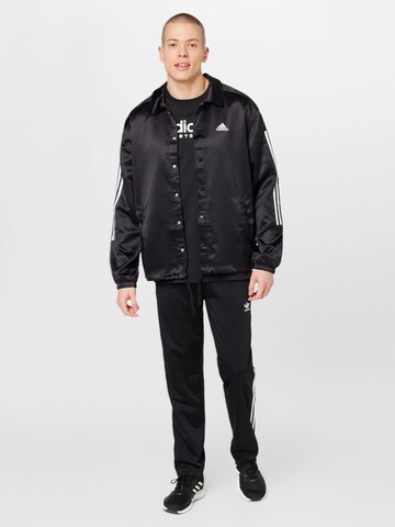 ADIDAS SPORTSWEAR Sports jacket 'Satin es' in Black