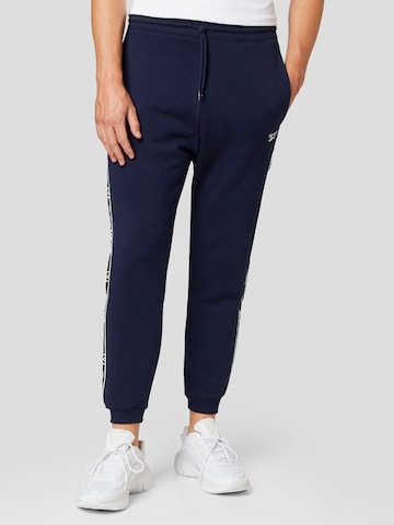 Reebok Sport Tapered Workout Pants in Blue: front
