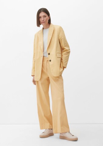 s.Oliver BLACK LABEL Wide Leg Bundfaltenhose in Gelb