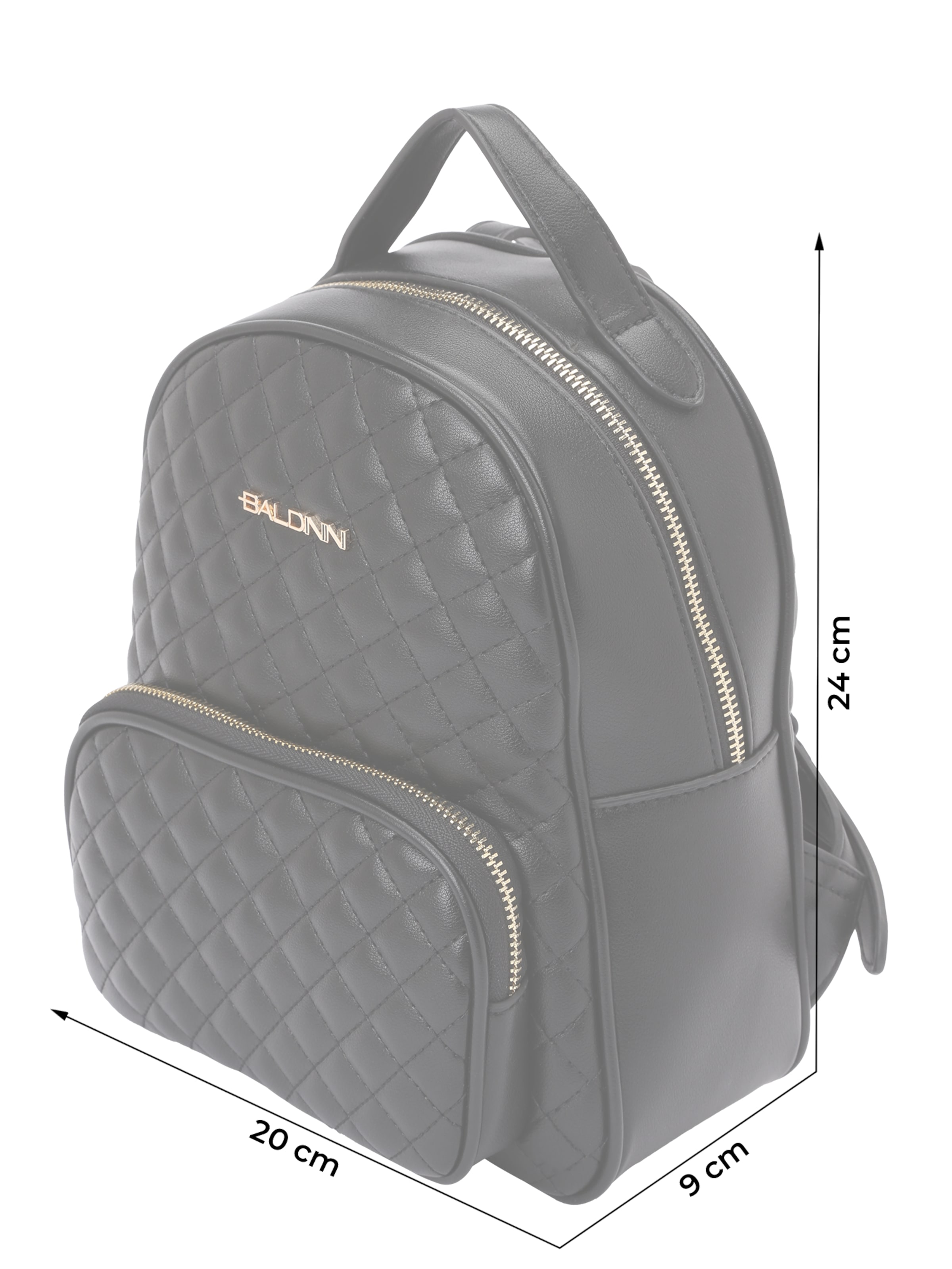 BALDININI Рюкзак 'Ingrid 005' в Черный: спереди