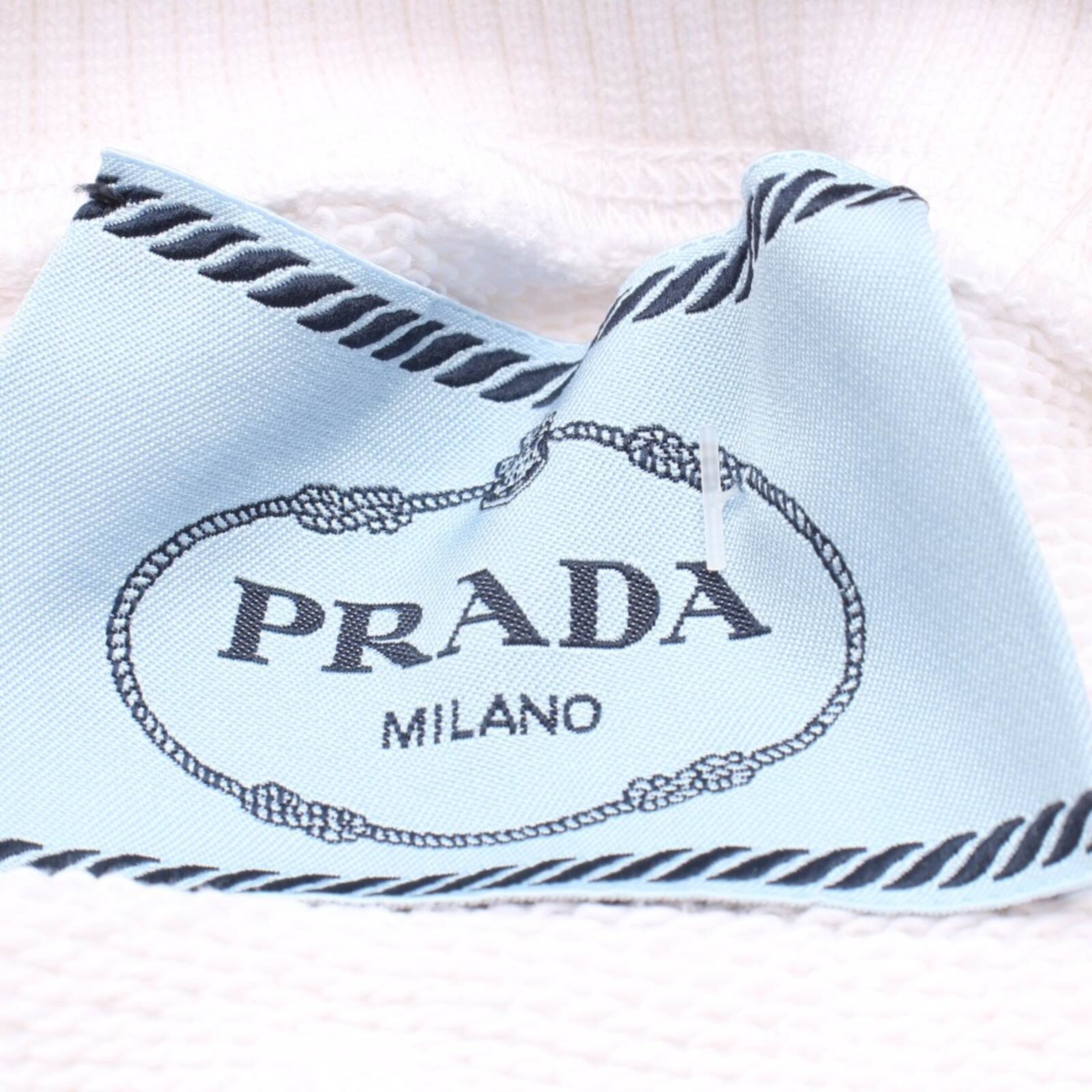 PRADA Sweatshirt / Sweatjacke S in Weiß