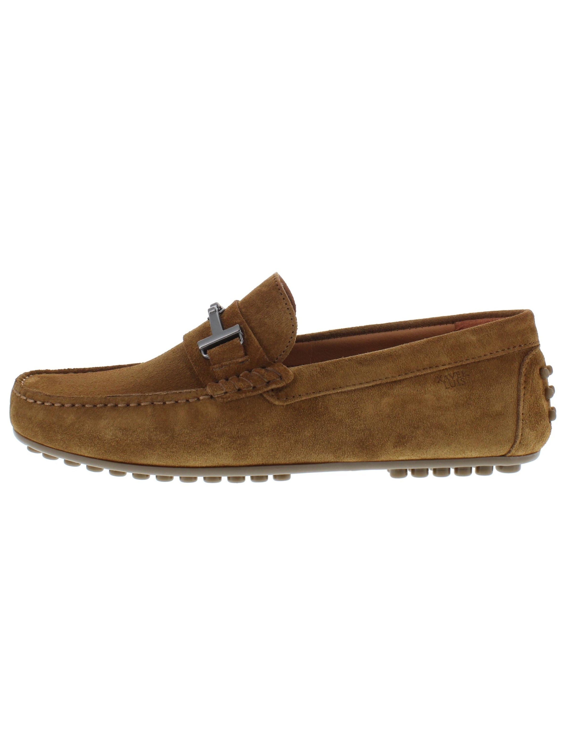 XAVER LUIS Schuhmanufaktur Mokassin 'DAIVEN - Mokassins mit edler Metalltrense' in kupfer, Produktansicht