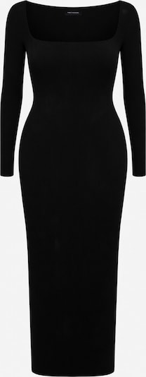 PANTHEROAR Pletena obleka 'Caro Neck Long Dress' v velikosti XS-S/Regularne | črna barva, Prikaz izdelka