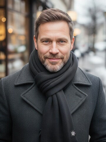 Manufaktur13 Scarf 'Fringe' in Black