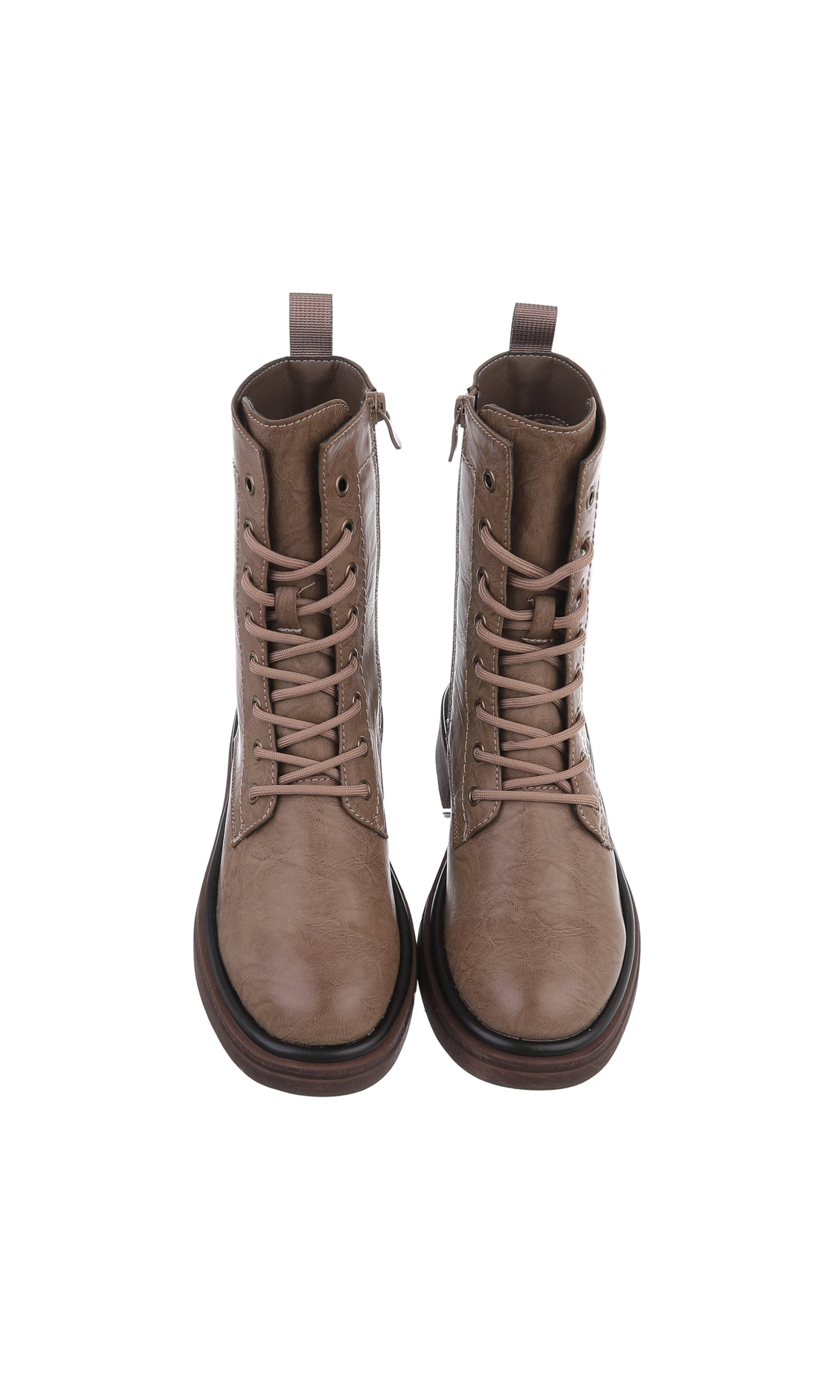 Ital-Design Schnürstiefelette in Braun