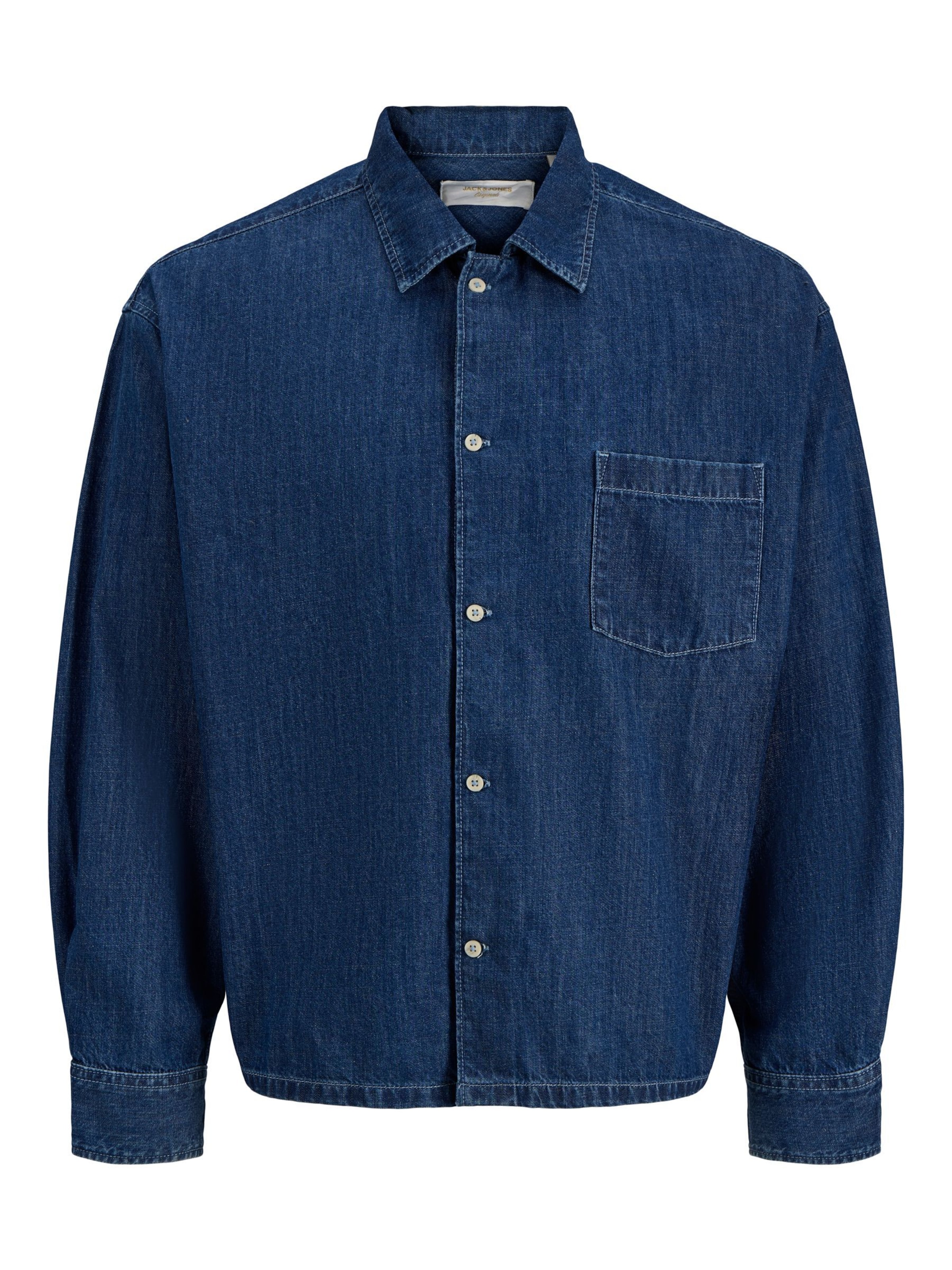 JACK & JONES - Ajuste regular Camisa en azul: frente